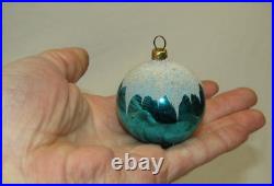 West German Blue Glass Vintage Mica Star Christmas Ornament 1950's Box West German Blue Glass Vintage Mica Star Christmas Ornament 1950's Box
