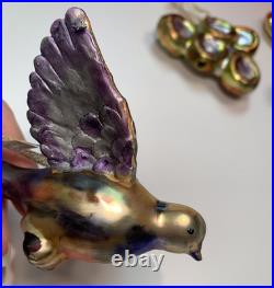 William Sonoma 12 Days Of Christmas Glass Ornaments Complete Set In Original Box