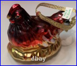 William Sonoma 12 Days Of Christmas Glass Ornaments Complete Set In Original Box