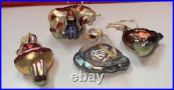 William Sonoma 12 Days Of Christmas Glass Ornaments Complete Set In Original Box