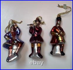 William Sonoma 12 Days Of Christmas Glass Ornaments Complete Set In Original Box