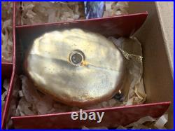 William Sonoma 12 Days Of Christmas Glass Ornaments Complete Set In Original Box