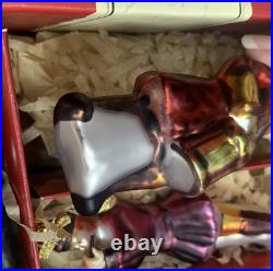 William Sonoma 12 Days Of Christmas Glass Ornaments Complete Set In Original Box