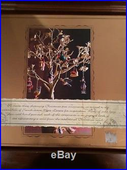 Williams-Sonoma 12 Twelve Days of Christmas Ornament set hand painted glass RARE