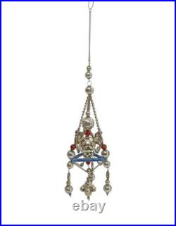 XXL Gablonz Gablonzer Christmas Tree Ornament Star Glass Bead Wire #11923