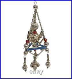 XXL Gablonz Gablonzer Christmas Tree Ornament Star Glass Bead Wire #11923