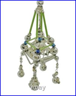 XXL Gablonz Hand-Made Glass Bead Star Christmas Tree Ornament # 14389