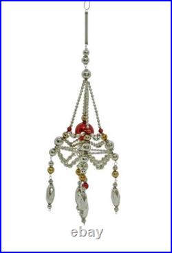 XXL Gablonz Star Christmas Tree Ornament Glass Beads And Wire #14511