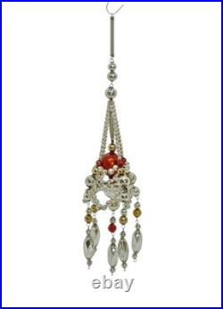 XXL Gablonz Star Christmas Tree Ornament Glass Beads And Wire #14511